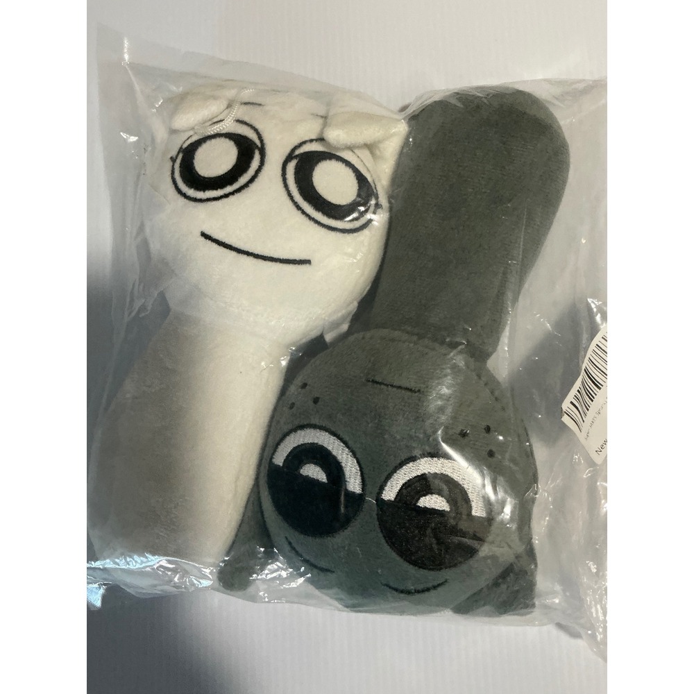 Sprunki Plush Set Incredibox Mod Music Game White Gray Character Figures NEW